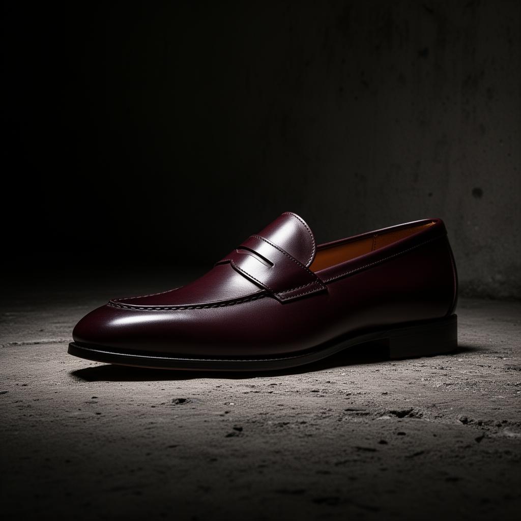 Loafer in dark burgundy